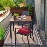 JEDILNA MIZA ORIS FIX ALU + EVKALIPT 89X89