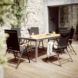 JEDILNA MIZA ORIS FIX ALU FSC EUCALYPTUS 200X90X75