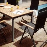 JEDILNA MIZA ORIS FIX ALU FSC EUCALYPTUS 200X90X75