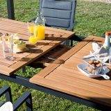 JEDILNA MIZA ORIS METULJ ALU + EVKALIPTUS 180/240