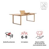 JEDILNA MIZA SOLARIS II EXT 180/240 FSC AKACIJEV MEDEN LES