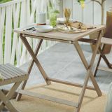 JEDILNA MIZA SOLIS ORIGAMI 70X70 AKACIJA