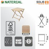 JEDILNA MIZA SOLIS ORIGAMI 70X70 AKACIJA