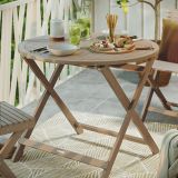 JEDILNA MIZA SOLIS ORIGAMI D90CM AKACIJA