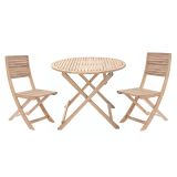 JEDILNA MIZA SOLIS ORIGAMI D90CM AKACIJA