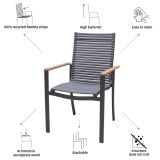 KOVINSKI STOL NATERIAL DORA ALU