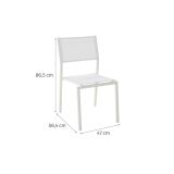 KOVINSKI STOL NATERIAL JED. LYRA BREZ NASL. BEL ALU