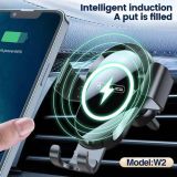 JELLICO AVTONOSILEC W2 GRAVITY Z BREZŽIČNIM POLNJENJEM QC 15W ZA V ZRAČNIK - ČRN