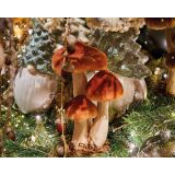 JESENSKA DEKORACIJA DECORIS GOBE, ŽAMET 9X12X17 CM, SORTIRANO