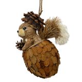 JESENSKA DEKORACIJA DECORIS VEVERICA, JEŽEK 10X10X21.5 CM, SORTIRANO
