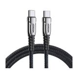 JOYROOM PODATKOVNI KABEL S-1230K1 QUICK CHARGE 60W TYPE C NA TYPE C - ČRN PLETEN