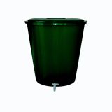 ZBIRALNIK VODE PLANA KAD ZA DEŽEVNICO 200L S PIPO IN POKROVOM