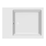 KAD ZA PRHANJE, KOTNA KOLPA SAN FUNKY 100X80 BELA S SEDEŽ