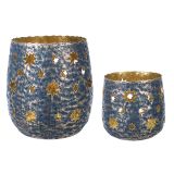 SVEČNIK BIZZOTTO KALIX STELLA MODER L 11X10 CM