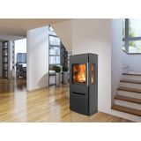 KAMINSKA PEČ LOKATERM KOKRA ČRNA 3 S TRI STEKLA