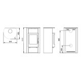 KAMINSKA PEČ LOKATERM TINJAN ČRNA OBLOGA MARMOR BELI