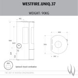 KAMINSKA PEČ WESTFIRE UNIQ 37 BLACK CC AIR