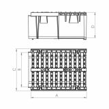 KANALSKA REŠETKA LIVAR POKROV 500X300 400 KN