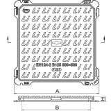 KANALSKI LTŽ POKROV Z OKVIRJEM 2PR-LINK, 301X301MM, B125KN, H28MM
