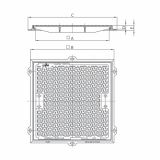 KANALSKI POKROV LIVAR POK. 600X600 B125 502 BREZ NAPISA