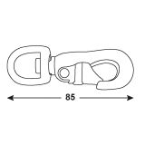 DODATEK CONMETALL KARABIN VRTLJIVI 85 MM PONIKLAN MAX. 30 KG