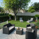 GARNITURA UMETNI RATAN NATERIAL NATERIAL 4 DELNA