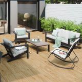 KOVINSKA VRTNA GARNITURA NATERIAL SET OLYMPIA 5S+MIZA SIVA ALU