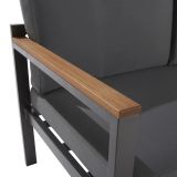 KAVČNA GARNITURA ORIS II ALU/EUC KAVČ2P+2AC+MIZA D.GR/D.SIVA BLAZINA