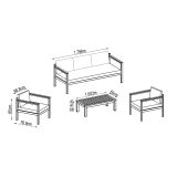 KAVČNA GARNITURA ORIS II ALU/EUC KAVČ3P+2AC+MIZA D.GR/D.SIVA BLAZINA