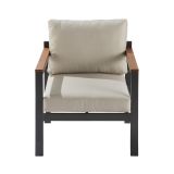 KAVČNA GARNITURA ORIS II ALU/EUC SOFA2P+2AC+MIZA D.GR/BEŽ BLAZINA