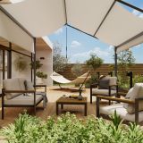 KAVČNA GARNITURA ORIS II ALU/EUC SOFA2P+2AC+MIZA D.GR/BEŽ BLAZINA