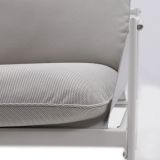 KAVČNA GARNITURA SIGMA 4P JEKLO KD BELA STRUKTURA STEKLENA MIZNA PLOŠČA