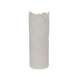 KERAMIČNA VAZA DECORIS BELA FI 12 CM. 34 CM