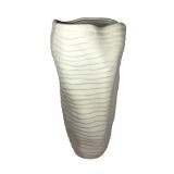 KERAMIČNA VAZA SANDRA RICH ORGANIC WHITE 30.5X20 CM