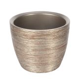 KERAMIČNI NOTRANJI LONEC HORTER 302 PRASKANI 13 CM ŠAMPANJEC ZLAT