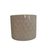 KERAMIČNI NOTRANJI LONEC POTTERY POTS EVA 150 ČIPKA SMETANA GLOSS 150X131MM ZA L13-14