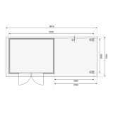 LESENA VRTNA HIŠKA KARIBU KERKO 4 302DX217GX211V + 280D 19MM ANTRACIT