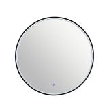 KLASIČNO OGLEDALO FEROTEHNA ATENA D 70 ČRNO LED ROČNO STIKALO