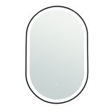 KLASIČNO OGLEDALO FEROTEHNA FRAME OVAL B5080 ČRNO 50X80 LED ROČNO STIKALO