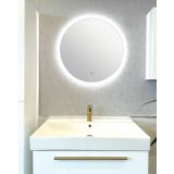 KLASIČNO OGLEDALO FEROTEHNA TALIA D 80 SATENAST ROB LED ROČNO STIKALO