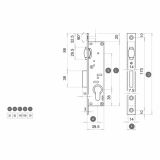 KLJUČAVNICA ZA KOVINSKA VRATA TITAN 821/40 VALJČEK 821/25 V P20 MP