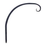 KLJUKA ZA OBEŠANKO KOVANA POLKROŽNA 20 CM ČRNA