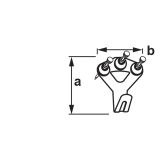 KLJUKICA ZA SLIKO 32X33 V ZAVITKU JE 3 KOS