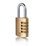 CILINDRIČNA OBEŠANKA YALE KOMBINACIJSKA 40MM 4 ŠTEVILKE MEDENINA