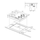 KOMBINIRANA PLOŠČA CANDY CMG2V2BG/1 2+2 NA STEKLU