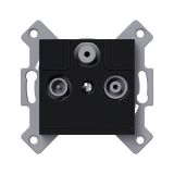 TV / AUDIO VTIČNICA ART PREHODNA TV-R S KONČ.UPOR ČRNA, VIJ,BOK, 5-1000 MHZ