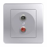 KOMUNIKACIJSKA VTIČNICA EKONOMIK AVDIO 2XRCA SREBRNA