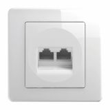 KOMUNIKACIJSKA VTIČNICA EKONOMIK CAT5E KS DVOJNA RJ45 8/8 BELA