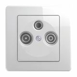 TV / AUDIO VTIČNICA EKONOMIK KONČNA SAT-TV-R BELA