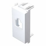KOMUNIKACIJSKA VTIČNICA MODUL ADAPTER KEYSTONE BELA, 1M, BOK